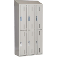 Casiers robustes Concorde, 2 niveaux, Bloc de 3, 36" x 18" x 78", Acier, Gris, Soud&eacute; (assembl&eacute;) Ontario Safety Products