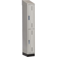 Concorde Heavy-Duty Lockers, 2 -tier, 12" x 18" x 82", Steel, Grey, Welded (Assembled) Ontario Safety Products
