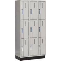 Casiers robustes Concorde, 3 niveaux, Bloc de 3, 36" x 18" x 76", Acier, Gris, Soud&eacute; (assembl&eacute;) Ontario Safety Products