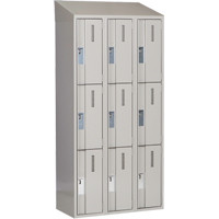 Concorde Heavy-Duty Lockers, 3 -tier, Bank of 3, 36" x 18" x 78", Steel, Grey, Welded (Assembled) Ontario Safety Products
