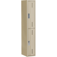 Concorde Heavy-Duty Lockers, 2 -tier, 12" x 18" x 72", Steel, Beige, Welded (Assembled) Ontario Safety Products
