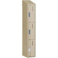Casiers robustes Concorde, 3 niveaux, 12" x 18" x 78", Acier, Beige, Soud&eacute; (assembl&eacute;) Ontario Safety Products