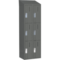 Casiers robustes Concorde, 3 niveaux, Bloc de 2, 24" x 18" x 78", Acier, Charbon, Soud&eacute; (assembl&eacute;) Ontario Safety Products