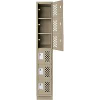 Assembled Lockerettes Clean Line™ Perforated Economy Lockers FJ565 | Ontario Safety Product