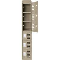 Assembled Lockerettes Clean Line™ Perforated Economy Lockers FJ580 | Ontario Safety Product