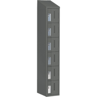Concorde Heavy-Duty Lockers, 6 -tier, 12" x 18" x 78", Steel, Charcoal, Welded (Assembled) Ontario Safety Products