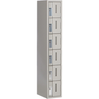 Concorde Heavy-Duty Lockers, 6 -tier, 12" x 18" x 72", Steel, Grey, Welded (Assembled) Ontario Safety Products