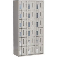 Concorde Heavy-Duty Lockers, 6 -tier, Bank of 3, 36" x 18" x 72", Steel, Grey, Welded (Assembled) Ontario Safety Products