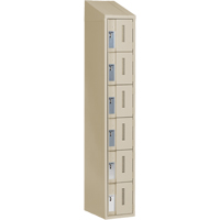 Concorde Heavy-Duty Lockers, 6 -tier, 12" x 18" x 78", Steel, Beige, Welded (Assembled) Ontario Safety Products