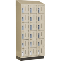Concorde Heavy-Duty Lockers, 6 -tier, Bank of 3, 36" x 18" x 82", Steel, Beige, Welded (Assembled) Ontario Safety Products