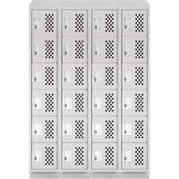 Assembled Clean Line™ Perforated Economy Lockers FL356 | Ontario Safety Product