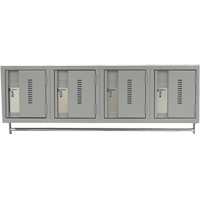 Wall Hung Lockers - Heavy Duty, Bank of 4, 18" x 12" x 12", Steel Ontario Safety Products