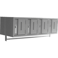Wall Hung Lockers - Heavy Duty, Bank of 4, 18" x 12" x 12", Steel Ontario Safety Products