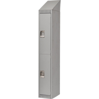 Lockers, 2 -tier, 12" x 18" x 82", Steel, Grey, Knocked Down Ontario Safety Products