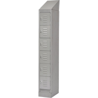 Lockers, 6 -tier, 12" x 18" x 86", Steel, Grey, Knocked Down Ontario Safety Products