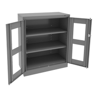 C-Thru Counter High Cabinet, Steel, 2 Shelves, 42" H x 36" W x 18" D Ontario Safety Products