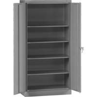 Armoire de rangement standard, Acier, 4 Tablettes, 72" h x 36" la x 18" P, Gris Ontario Safety Products