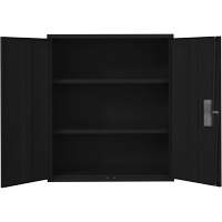 Lo-Boy Storage Cabinet, Steel, 2 Shelves, 42" H x 36" W x 18" D, Black Ontario Safety Products