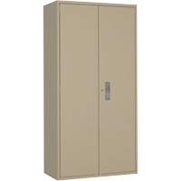 Combination Storage Cabinet, Steel, 6 Shelves, 72" H x 36" W x 18" D, Beige Ontario Safety Products