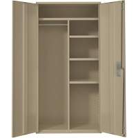 Combination Storage Cabinet, Steel, 6 Shelves, 72" H x 36" W x 18" D, Beige Ontario Safety Products