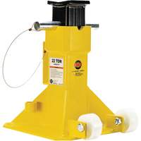 EZ-Wheel Jack Stand, Locking Pin, 22 Tons Capacity, 13-1/2" - 20" H Ontario Safety Products