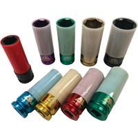 Jeu de douilles &agrave; chocs principales &agrave; paroi mince, 9 Morceaux, Prise de 1/2" Ontario Safety Products