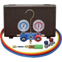 Automotive Manifold Gauge Set with Mini Dye Injector & Manual Couplers Ontario Safety Products