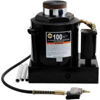 Air Actuated Bottle Jack, 100 Ton(s), Air Hydraulic/Manual Hydraulic, 17-22/25" Raised Height Ontario Safety Products