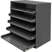 Compartment Box Cabinet, Steel, 5 Slots, 20-1/2" W x 12-1/2" D x 21" H, Grey FM005 | Ontario Safety Product