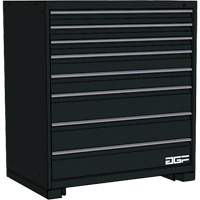 Modular Drawer Cabinet, 8 Drawers, 60" W x 28" D x 40" H, Black Ontario Safety Products