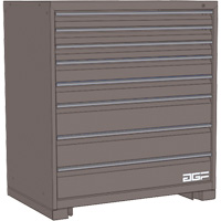 Modular Drawer Cabinet, 8 Drawers, 60" W x 28" D x 40" H, Grey Ontario Safety Products