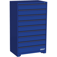 Modular Drawer Cabinet, 9 Drawers, 36" W x 24" D x 60" H, Blue Ontario Safety Products