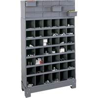 Modular Small Parts Storage Unit, Steel, 18 Drawers, 33-3/4" x 12-1/4" x 58-5/8", Grey Ontario Safety Products