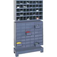 Modular Small Parts Storage Unit, Steel, 48 Drawers, 33-3/4" x 12-1/4" x 58-3/8", Grey FN377 | Ontario Safety Product