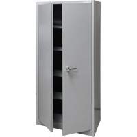 Storage Cabinet, Steel, 4 Shelves, 66" H x 30" W x 15" D, Grey Ontario Safety Products