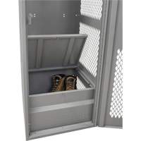 Gear Locker with Door, Steel, 24" W x 24" D x 72" H, Grey FN466 | Ontario Safety Product