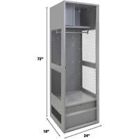 Casier pour &eacute;quipement, Acier, 24" la x 18" p x 72" h, Gris Ontario Safety Products