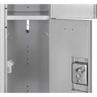 Lockers, 3 -tier, Bank of 3, 36" x 18" x 72", Steel, Grey, Knocked Down FN474 | Ontario Safety Product