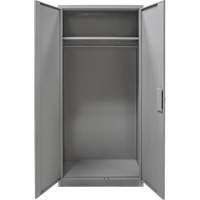 Wardrobe Storage Cabinet, Steel, 36" W x 18" D x 72" H, Grey Ontario Safety Products
