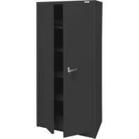 Storage Cabinet, Steel, 4 Shelves, 66" H x 30" W x 15" D, Black Ontario Safety Products