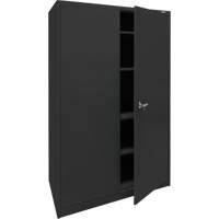 Armoire d'entreposage, Acier, 4 Tablettes, 78" h x 48" la x 24" P, Noir Ontario Safety Products