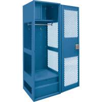 Gear Locker with Door, Steel, 24" W x 18" D x 72" H, Dark Blue Ontario Safety Products