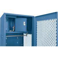 Gear Locker with Door, Steel, 24" W x 18" D x 72" H, Dark Blue Ontario Safety Products