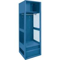 Gear Locker, Steel, 24" W x 18" D x 72" H, Dark Blue Ontario Safety Products