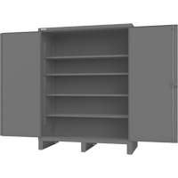 Armoire avec portes encastr&eacute;es, Acier, 4 Tablettes, 78" h x 60" la x 30" P, Gris Ontario Safety Products