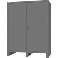 Armoire avec portes encastr&eacute;es, Acier, 4 Tablettes, 78" h x 60" la x 30" P, Gris Ontario Safety Products