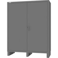Armoire avec barre de suspension et portes encastr&eacute;es standards, Acier, 78" h x 60" la x 24" P, Gris Ontario Safety Products