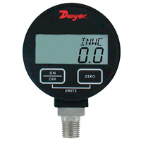 Pressure Gauge, 2-31/50" , 200 psi, Bottom Mount, Digital IA428 | Ontario Safety Product