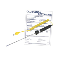Air/Gas Thermocouple Probe with Calibration Certificate, 900 °C (1652°F) Max. Temp. Ontario Safety Products
