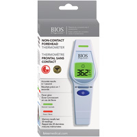 Non-Contact Forehead Thermometer, 0°C - 100.0°C (32.0°F - 212.0°F), Fixed Emmissivity Ontario Safety Products